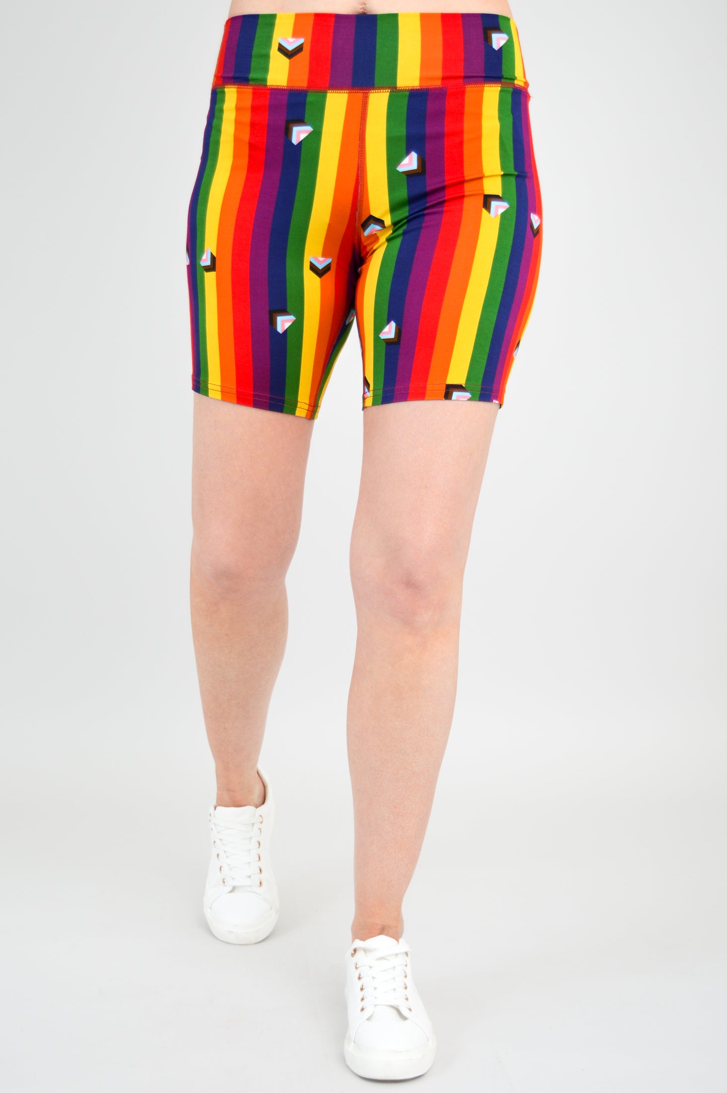 Hallie Shorts - Soft Bamboo Fabric with Pride Rainbow Design - Perfect for Summer, Yoga, and LGBTQ+ Pride Events