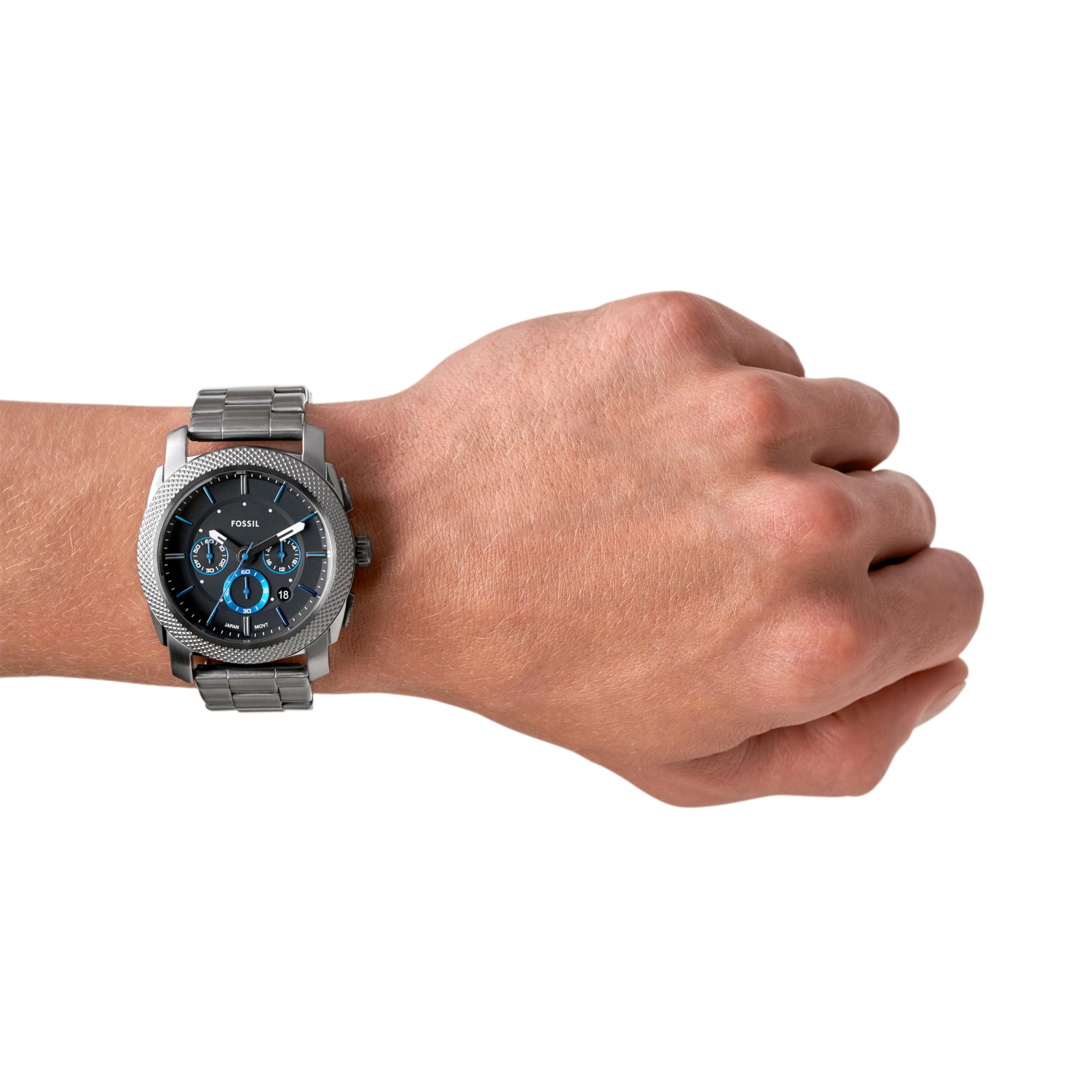 Fossil Machine Men's Chronograph Watch - Stainless Steel Quartz Analog Wristwatch for Business, Casual & Formal Wear