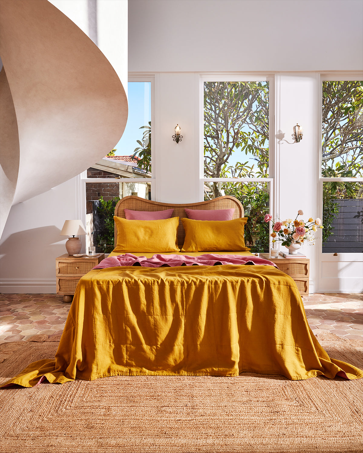 Organic Pink Clay & Turmeric Two-Tone Quilt - Natural Skincare & Relaxation for Spa Nights & Self-Care Rituals