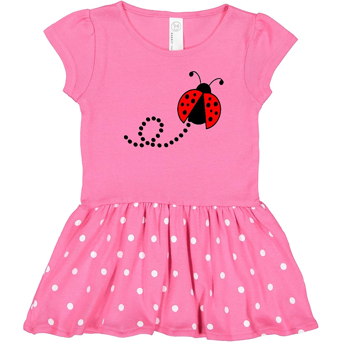 Inktastic Cute Red Ladybug Toddler Dress - Adorable Baby Girl Outfit for Spring & Summer Playdates, Parties & Photo Shoots