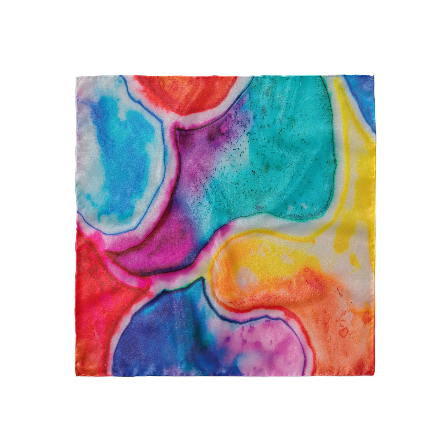 Ambesonne Tie Dye Hair Scarf - Vibrant Watercolor Design Head Wrap for Women | Perfect for Yoga, Beach, and Everyday Fashion Accessory
