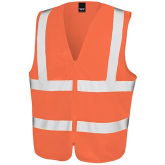 High Visibility Safety Zip Vest R202x - Reflective Work Vest for Construction, Road Workers & Outdoor Activities