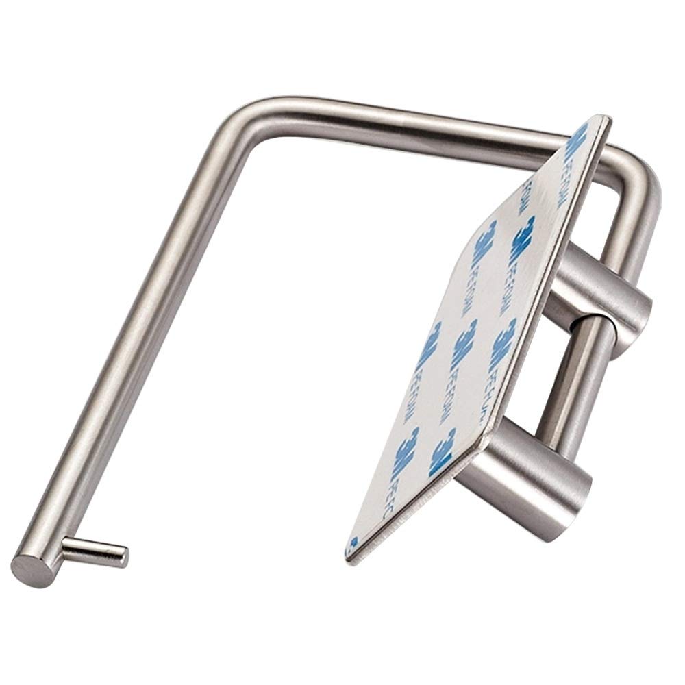 Premium 304 Stainless Steel Self-Adhesive Toilet Paper Holder - Bathroom Tissue Roll Hanger with Strong Adhesive, Rustproof & Waterproof Design - Perfect for Small Bathrooms, RVs, Apartments & Dorm Rooms