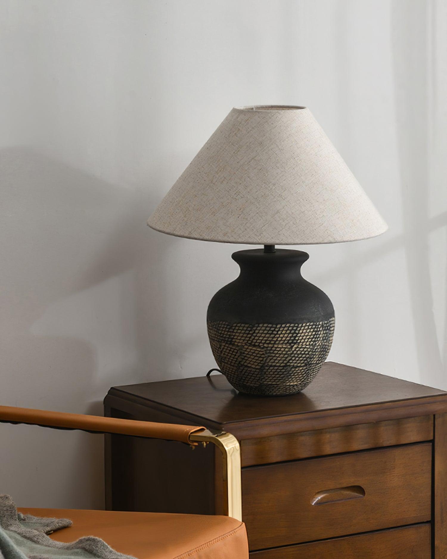 Ansel Ceramic Table Lamp - Modern Home Decor for Living Room, Bedroom & Office - Stylish & Energy-Efficient Lighting Solution