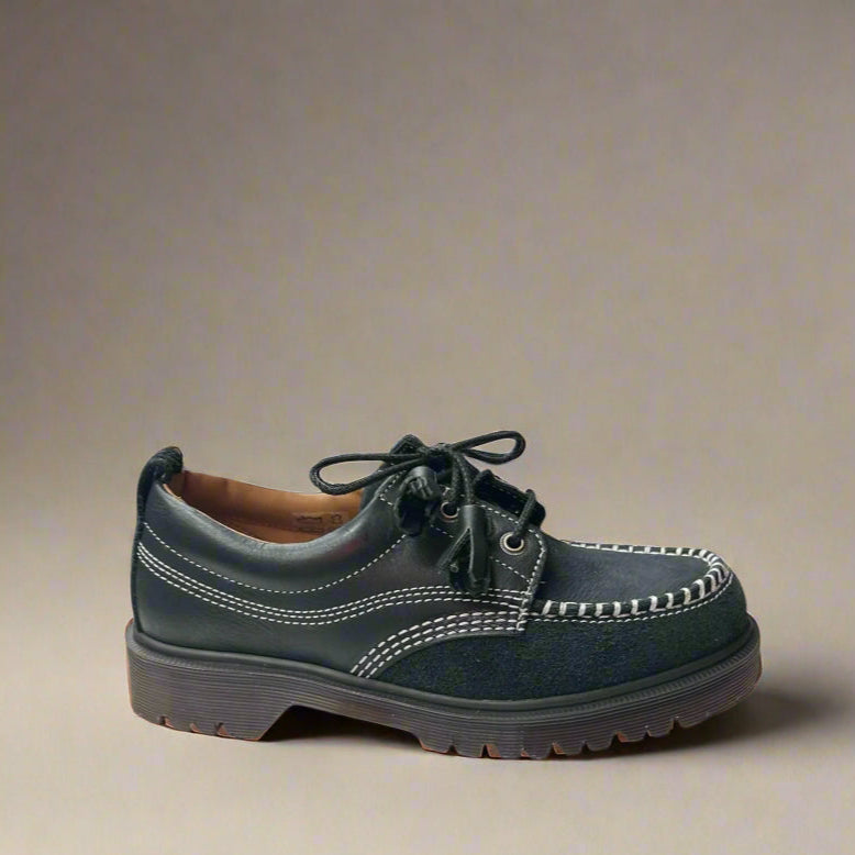 Lowell Suede Moc Toe Shoes for Men - Comfortable Casual Slip-On Loafers - Perfect for Office, Travel & Everyday Wear