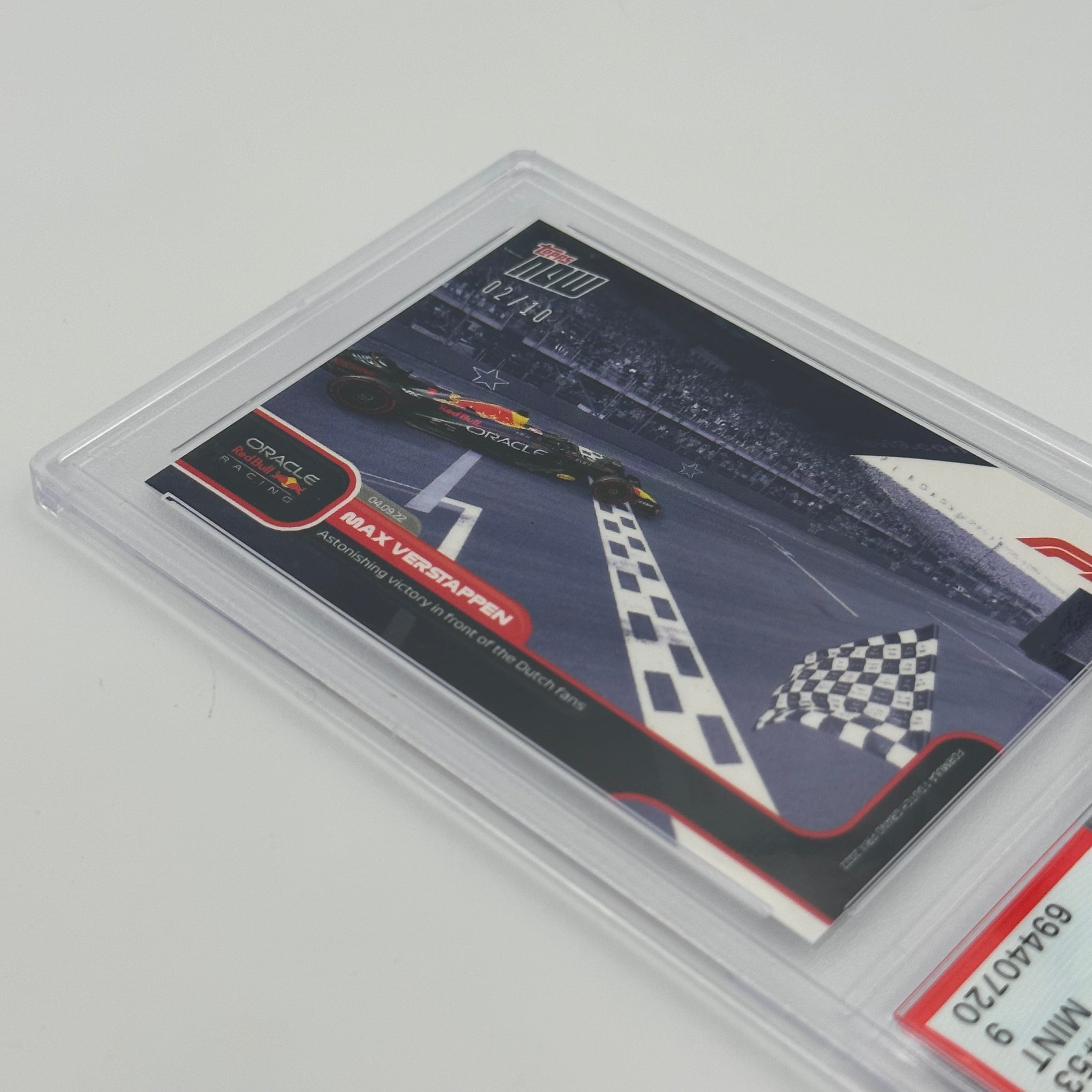 PSA 9 Graded 2/10 MAX VERSTAPPEN #53 Blue Racing Card - Perfect for F1 Collectors & Motorsport Fans Display