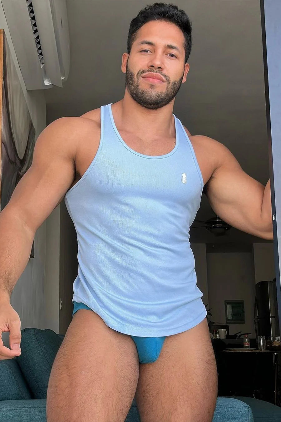 JJ Malibu Microfiber Dri-Fit Tank Top - Sky Blue | Moisture-Wicking Athletic Shirt for Running, Yoga & Gym Workouts