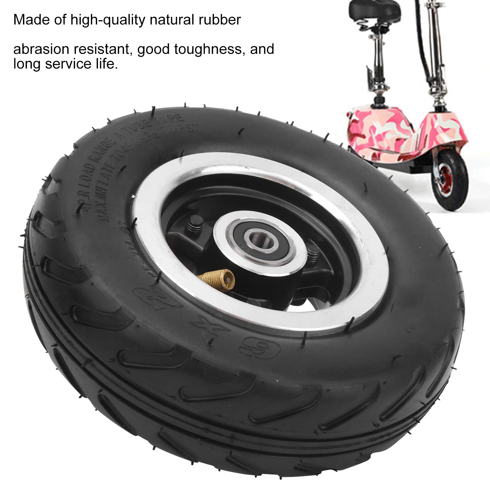 **VGEBY 6x2 Inflatable Air Tire Wheel with Aluminum Alloy Hub - Strong Grip for Electric Scooters - Perfect for Commuting & Outdoor Adventures**
