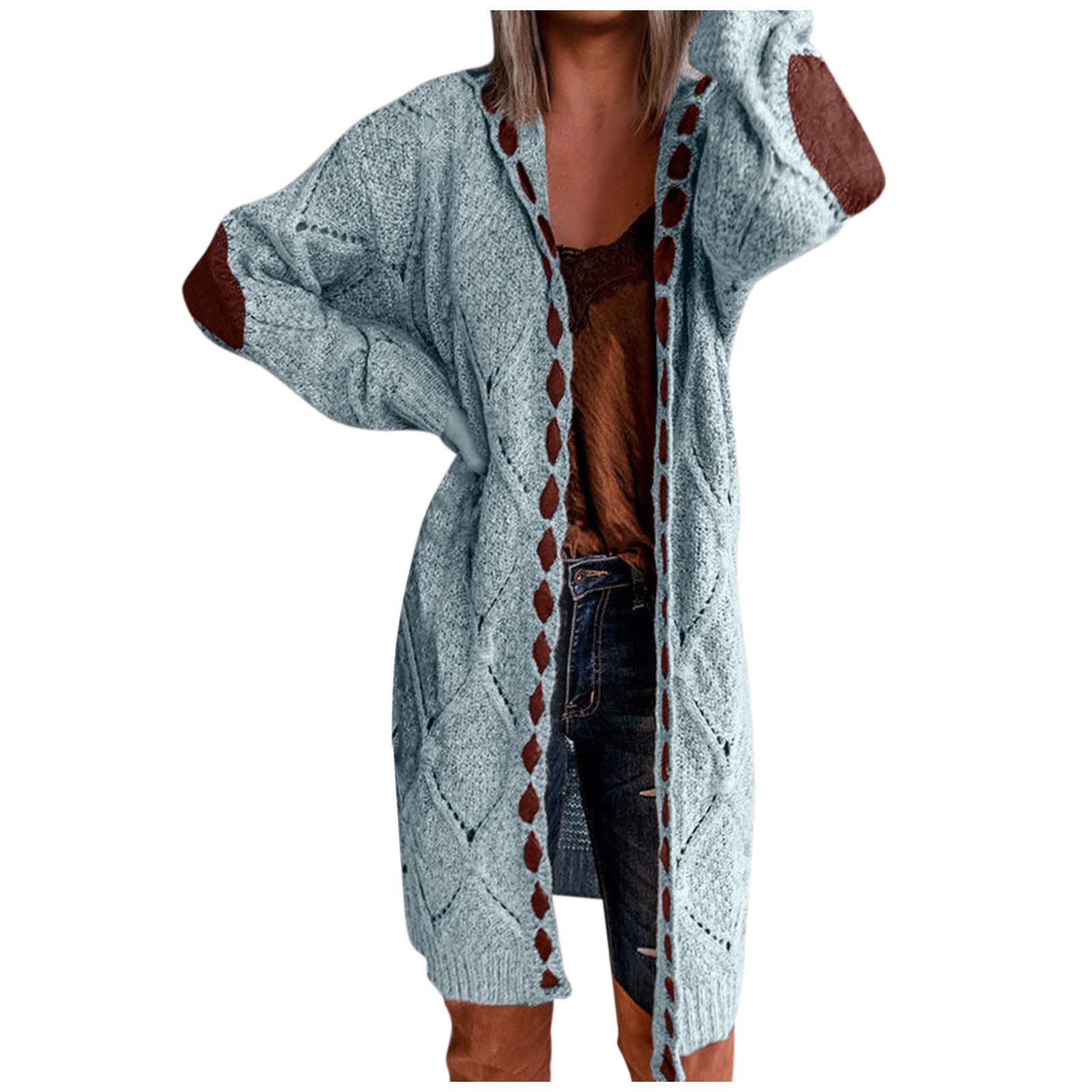 Women's Chunky Cable Knit Cardigan Sweater - Loose Open Front Long Sleeve Oversized Knitwear for Fall & Winter | Cozy Layering Piece for Office, Date Night & Casual Outfits