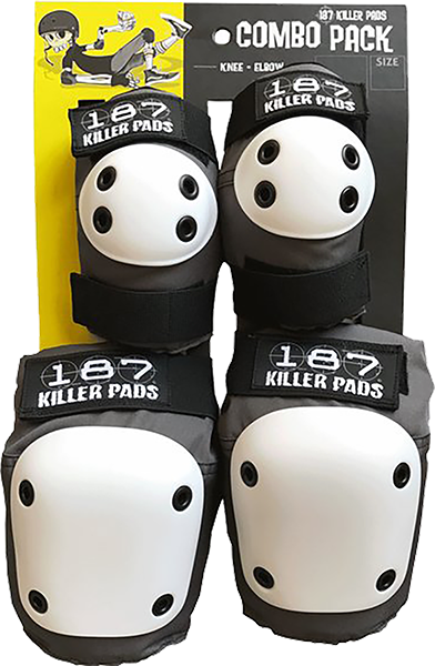187-Piece Knee & Elbow Pad Set - Protective Gear for Adults & Kids (Size S/M, Grey) | Perfect for Skateboarding, Cycling, Rollerblading & Sports Safety