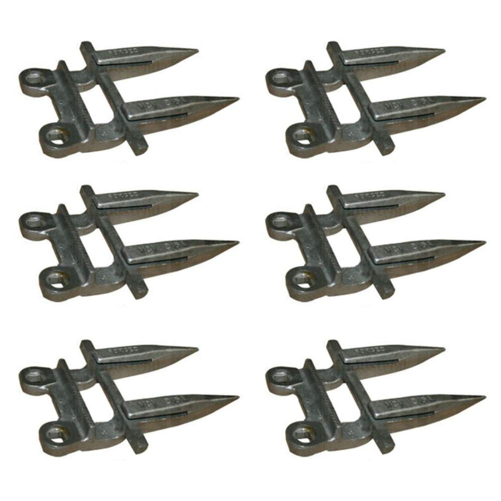 RAParts 6-Piece Haybine Mower Conditioner Guard Replacement Kit - Compatible with John Deere, Massey Ferguson, Case IH & Hesston - Perfect for Farm Equipment Maintenance & Harvesting Season Preparation