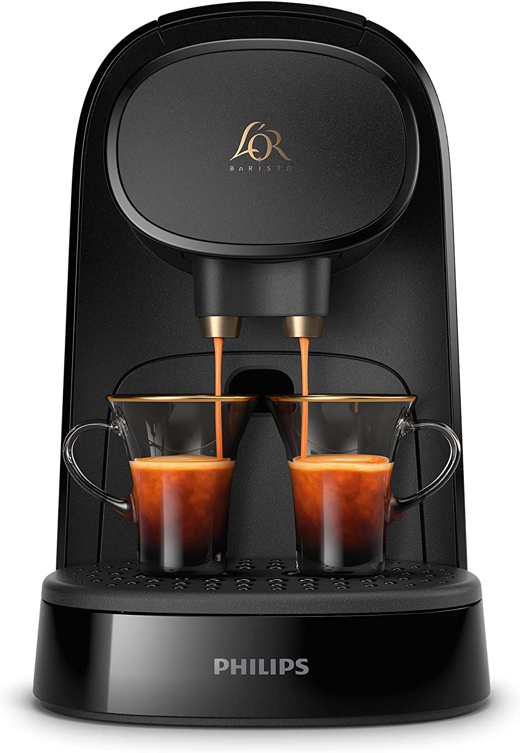Philips L'Or Barista LM8012/60 Black Coffee Capsule Machine - Premium Espresso Maker for Home & Office Use