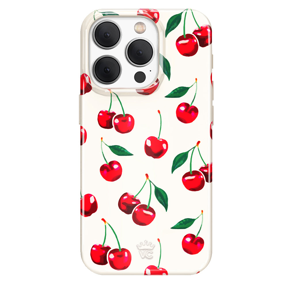 Mon Cheri Cherry iPhone Case - Cute & Durable Phone Cover for iPhone 13/14/15 - Perfect for Everyday Use, Travel & Gifts