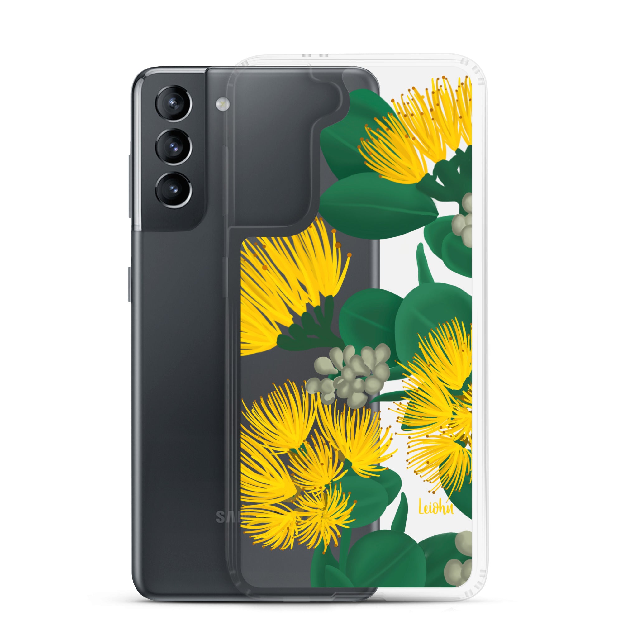 Ōhi'a Lehua Melemele Yellow Flower Clear Protective Case for Samsung Galaxy [Model] - Durable Slim Cover for Everyday Use & Travel