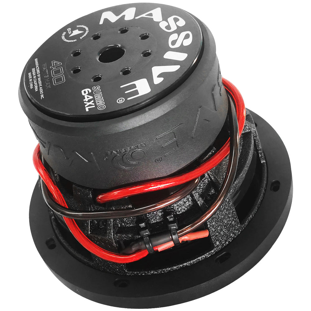 SUMMO64XL 6.5 Inch 150 Watts RMS Dual 4 Ohm Car Subwoofer with 1.5
