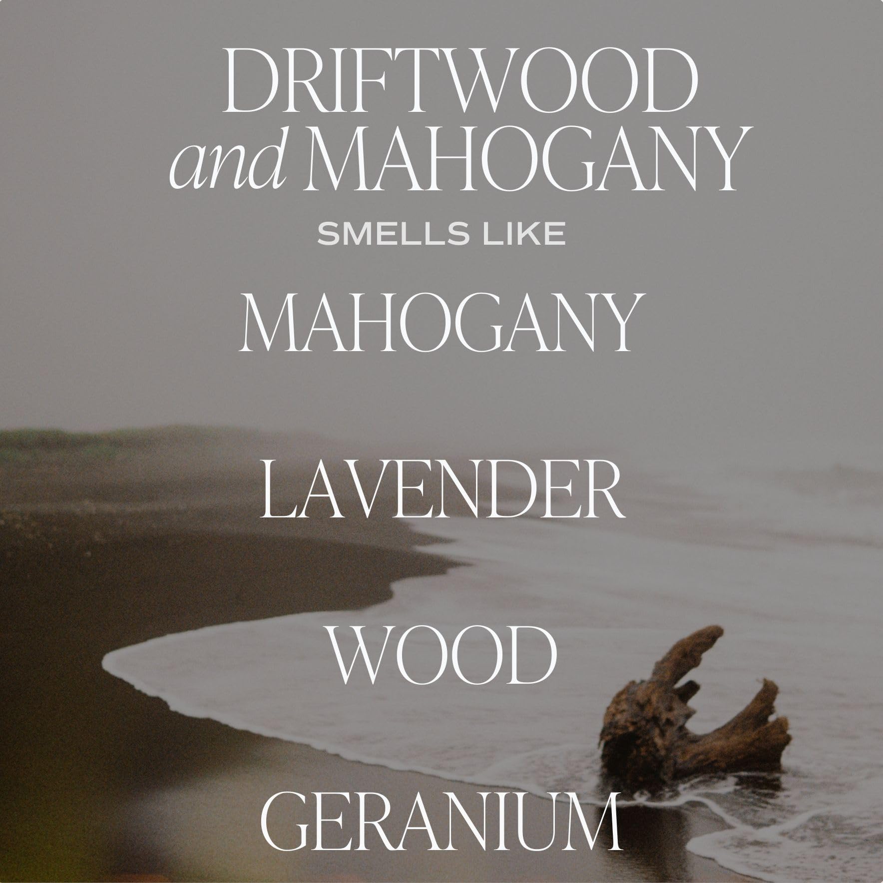 Premium Driftwood & Mahogany Reed Diffuser Set - Long-Lasting 4+ Months Lavender, Geranium & Mahogany Essential Oil Air Freshener - Handmade in USA for Home, Office, Bedroom & Bathroom Aromatherapy