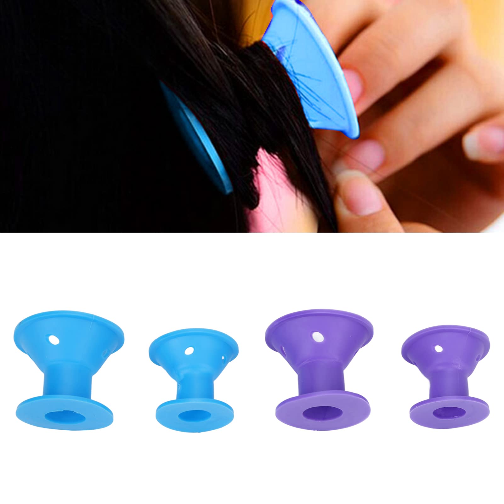 20pcs Silicone Hair Curlers for Women - Soft Mushroom Hair Rollers for Short, Medium & Long Hair DIY Styling - Perfect for Home, Salon & Travel Use
