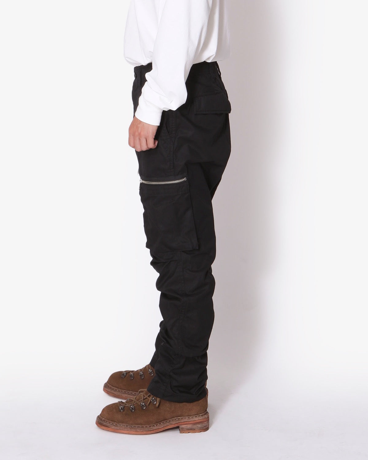 NONNATIVE TROOPER 6P Tactical Pants - Men's Cotton Gabardine Cargo Trousers in Black | Durable Workwear for Outdoor Activities, Hiking & Military Style Fashion