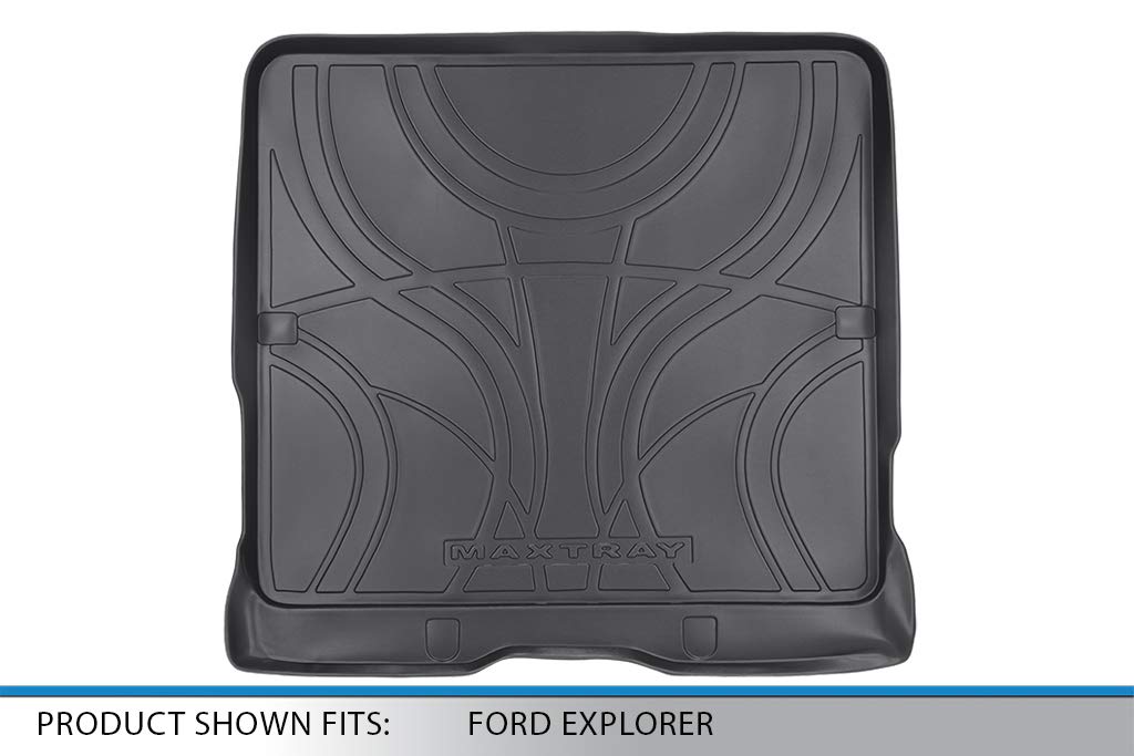 MAXLINER All-Weather Cargo Liner Floor Mat - Heavy Duty Black Custom Fit for 2002-2010 Ford Explorer SUV | Waterproof & Durable Protection for Pets, Gear & Spills
