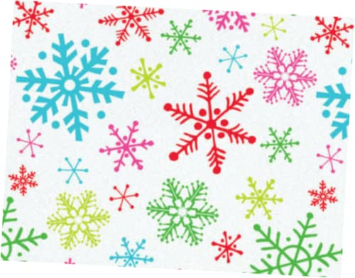5 Pcs Multicolor Snowflake Print Tissue Paper Sheets 20