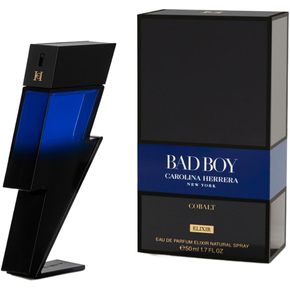 Carolina Herrera Bad Boy Cobalt Elixir Eau de Parfum for Men - Fresh & Woody Fragrance, Long-Lasting Cologne, Perfect for Date Night & Special Occasions