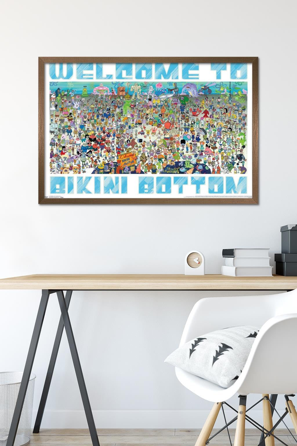 Trends International Nickelodeon SpongeBob SquarePants - Every Character Ever 19 Wall Poster, 22.375