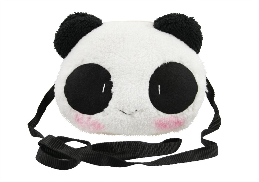 JIAHG Adorable Plush Panda Shoulder Bag for Girls - Cute Crossbody Messenger Purse, Travel Snacks Carry-on Satchel & Small Wallet Coin Purse | Perfect for School, Travel, Shopping & Daily Use