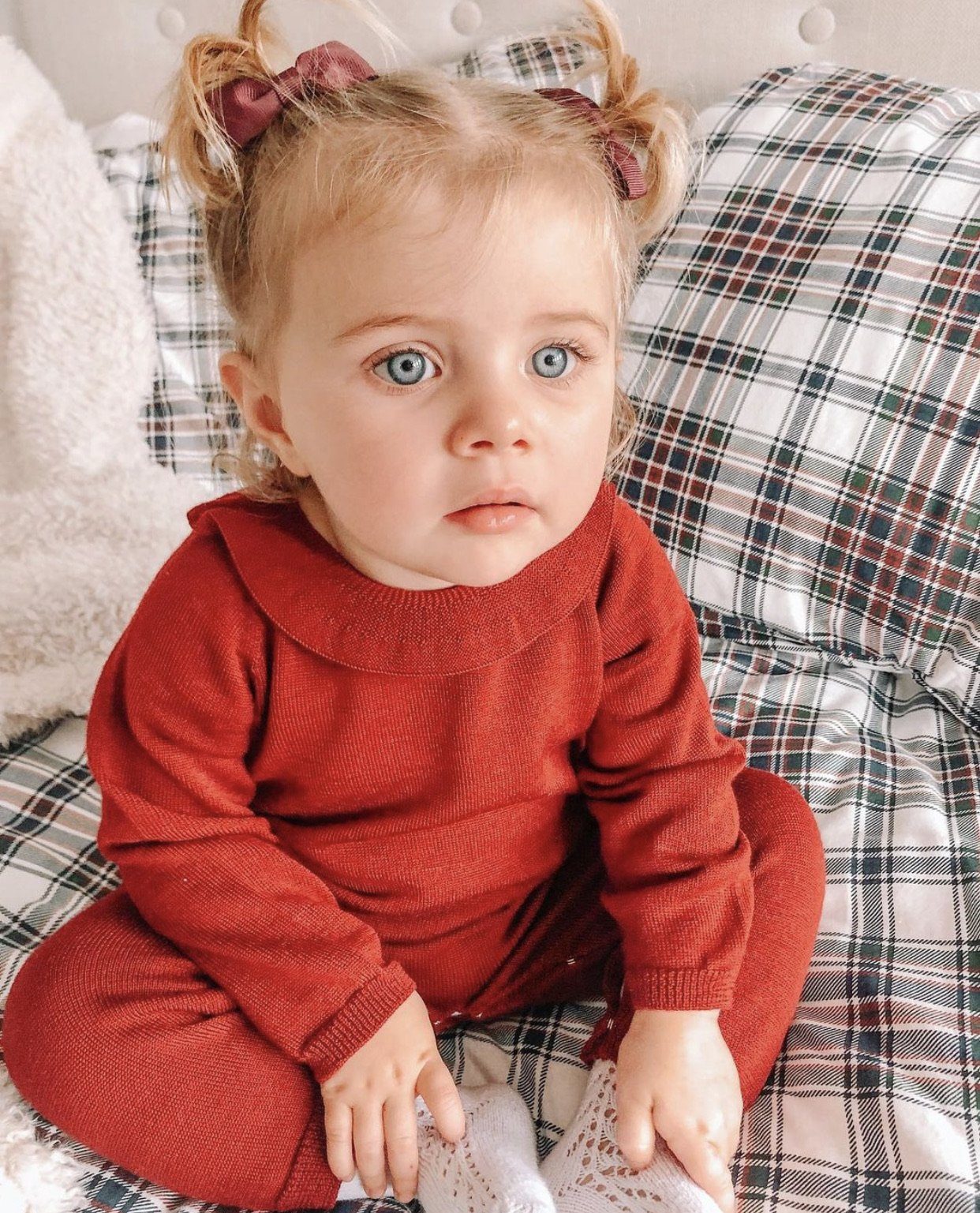 Stylish Knitted Ruffle Collar Romper for Baby Girls | Soft Cotton Jumpsuit | Perfect for Photoshoots, Parties & Everyday Wear