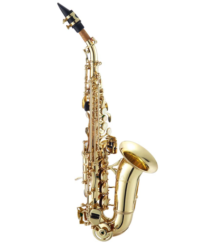Antigua Winds SS3159 Curved Soprano Saxophone - Professional Lacquered Brass Instrument for Jazz, Classical & Solo Performances | Perfect for Students & Musicians