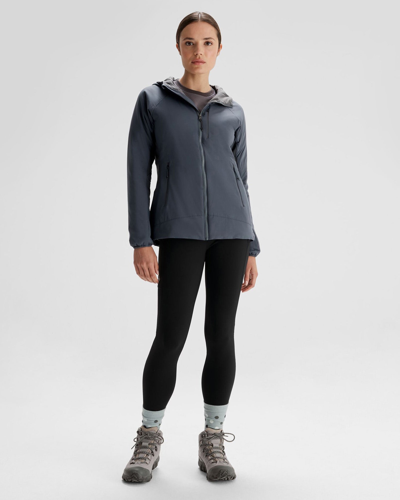Women's Seeker PrimaLoft® Active Hooded Jacket - Lightweight Insulated Winter Coat for Outdoor Activities, Hiking & Running - Night Black