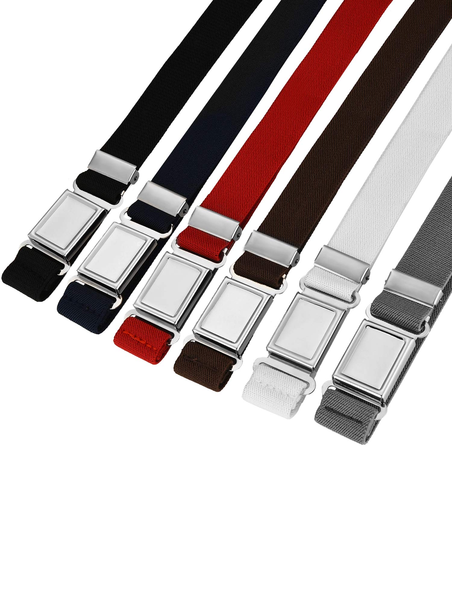 WILLBOND Adjustable Magnetic Belt for Kids - Stretchable Elastic Waistband with Magnetic Buckle for Boys & Girls | Perfect for School Uniforms, Jeans & Daily Wear