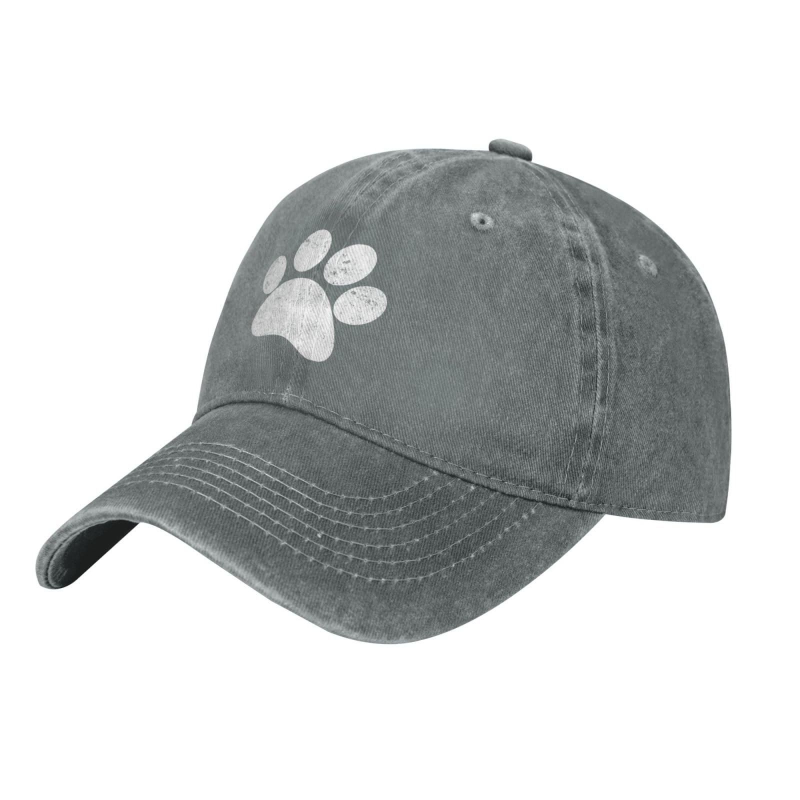 Funny Dog Paw Print Golf Hat for Women & Men - Summer Travel Hiking Cap - Breathable UV Protection Outdoor Sports Hat - Perfect Gift for Dog Lovers & Pet Owners