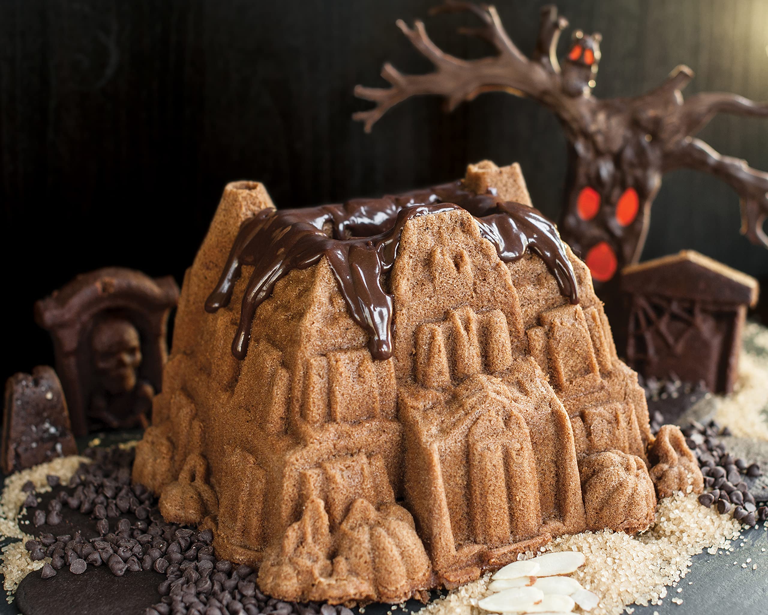Nordic Ware Haunted Manor Bundt Pan - Halloween Cake Mold for Spooky Baking | Perfect for Halloween Parties, Themed Desserts, and Seasonal Treats