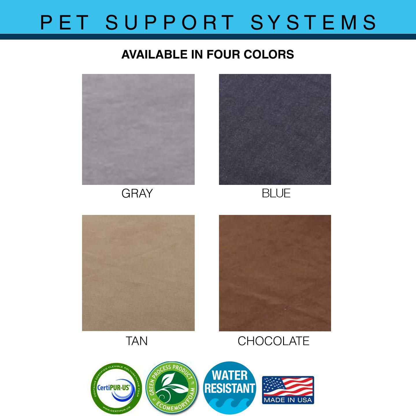 Orthopedic Memory Foam Dog Bed for Large Dogs - Washable Gel-Infused 4 lb Support, 40