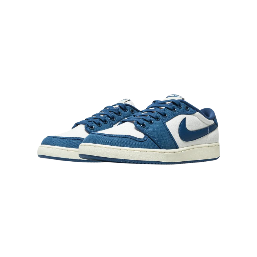 Air Jordan 1 KO Low Sneakers - Kentucky White/Dark Royal Blue/Sail Colorway - Perfect for Casual Wear, Street Style & Basketball Enthusiasts