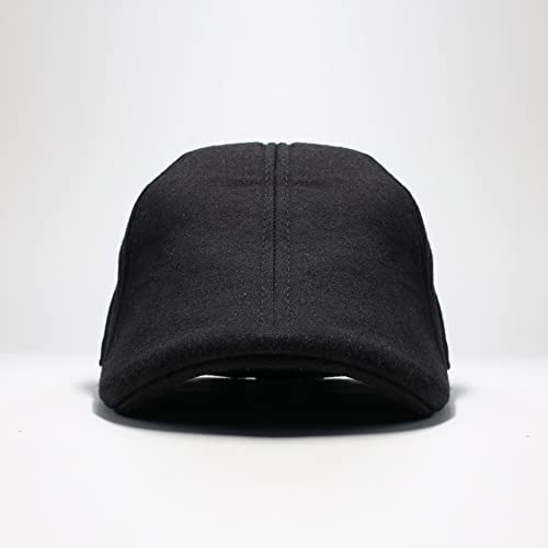 The Original Boston Scally Cap - Irish Newsboy Flat Cap for Men - 6-Panel Cotton Fitted Hat in Black | Perfect for Casual Wear, St. Patrick's Day & Vintage Fashion