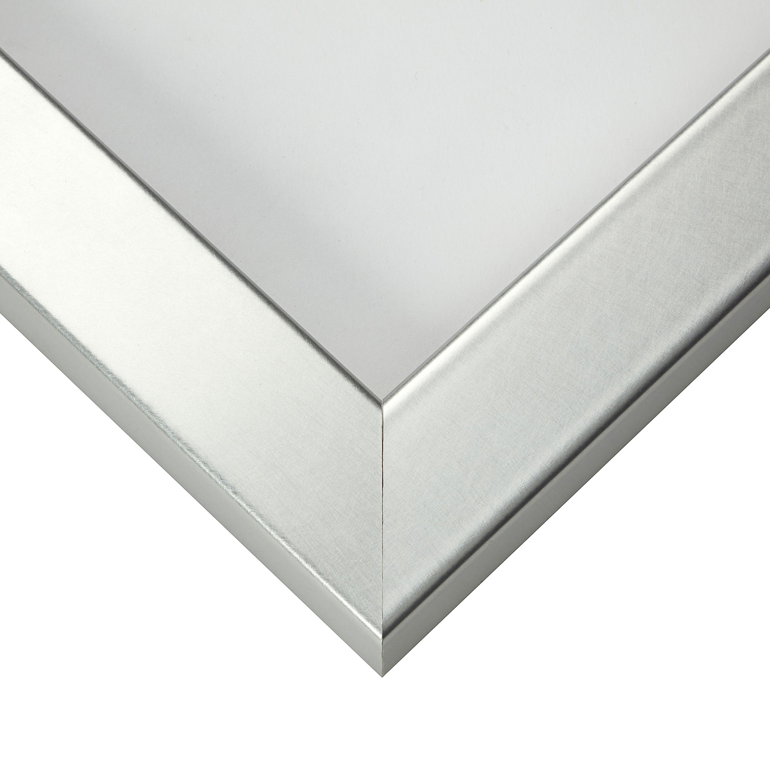 Craig Frames Bauhaus 11x17 Picture Frame - Brushed Silver for Wall Art & Photos