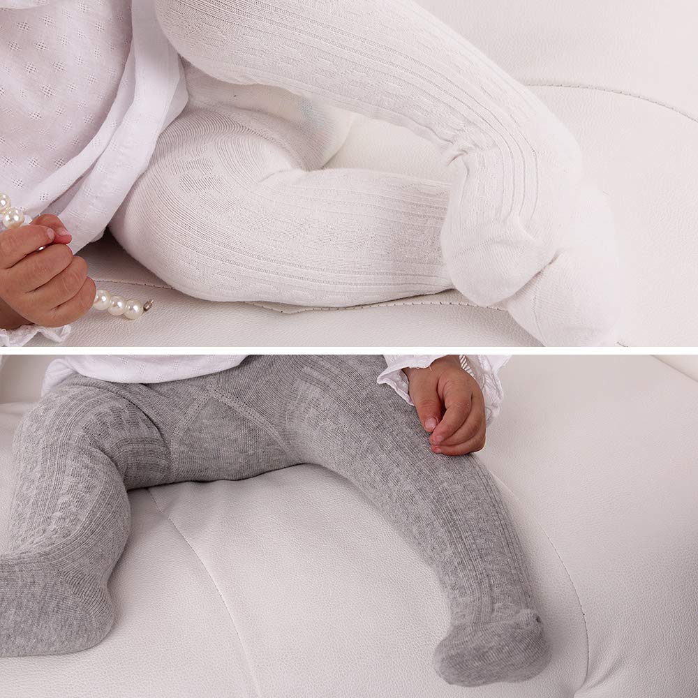 American Trends Baby Girls Cable Knit Tights - Winter Warm Toddler Leggings for Infants | Soft & Cozy Stockings for Playtime, Daycare & Cold Weather Outfits