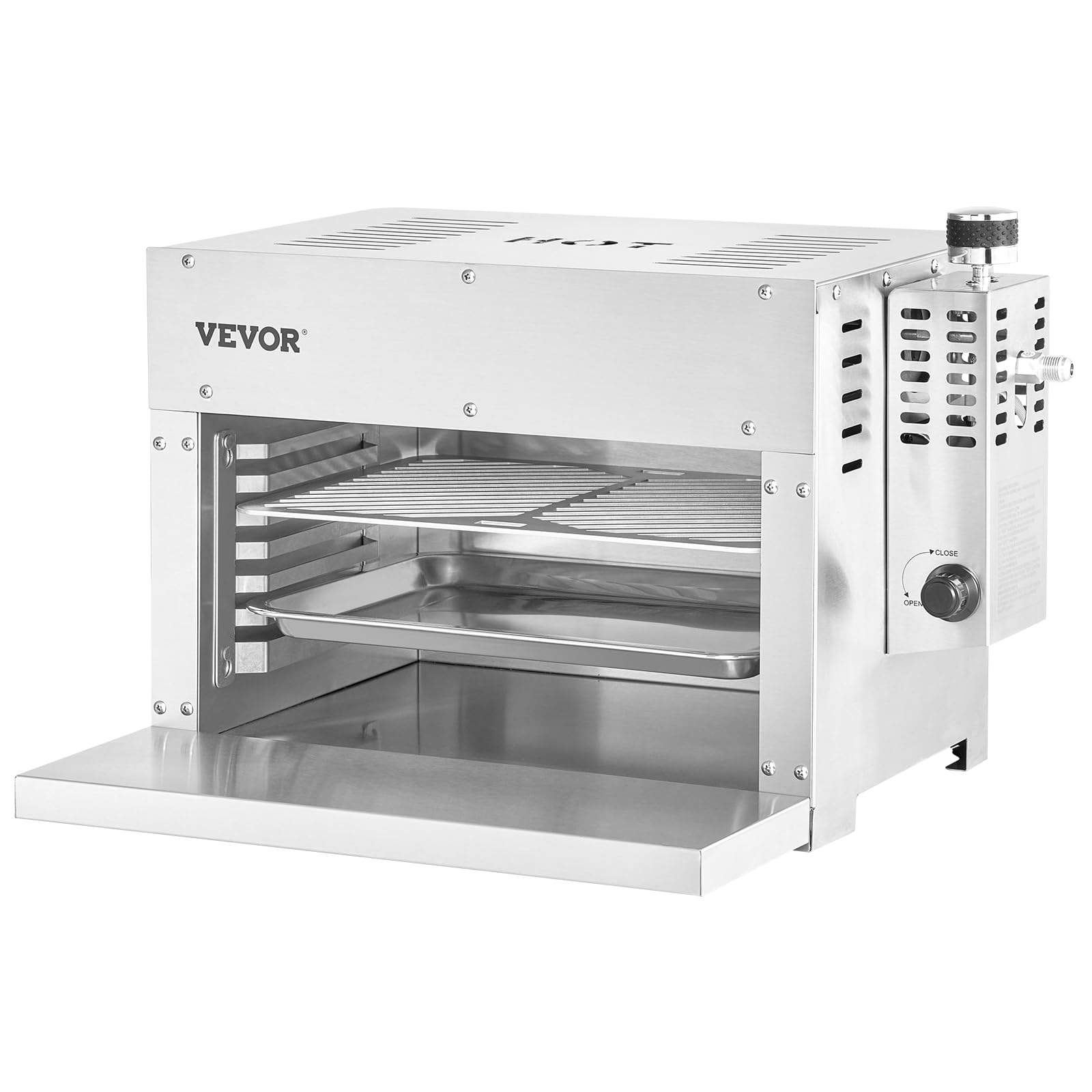 VEVOR 1500°F Portable Propane Steak Grill - 6-Tier Adjustable Stainless Steel Infrared BBQ Cooker for Perfect Steaks, Burgers & Toast | Outdoor Cooking, Backyard Parties & Camping Trips
