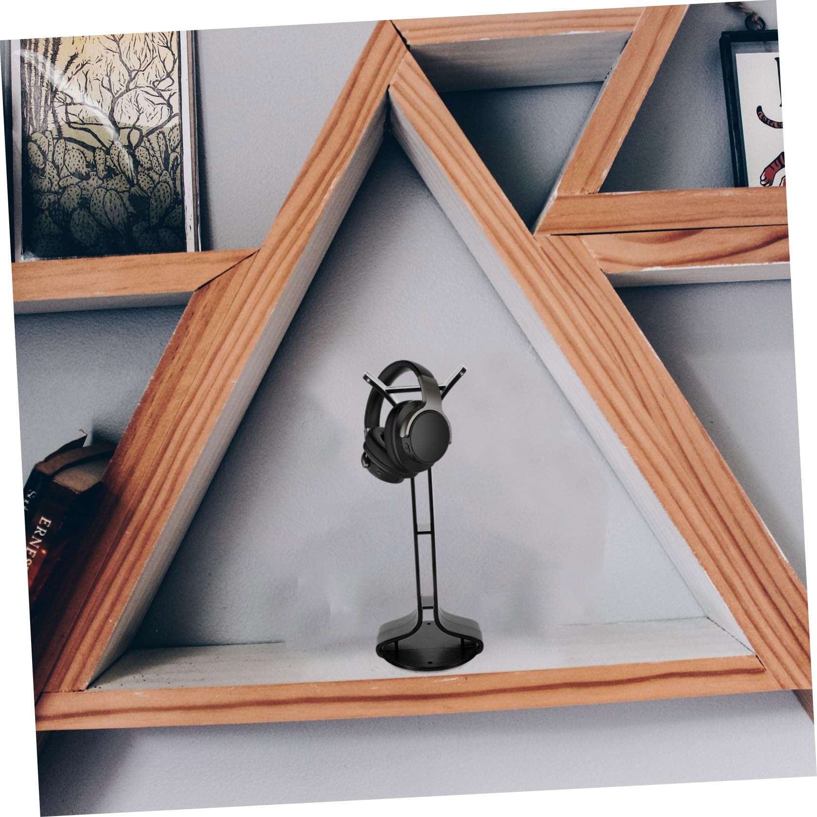 Levemolo Flat Base Headphone Stand - Durable Desk Organizer for Headphones & Earphones - Perfect for Gaming, Office & Home Workspace Setup