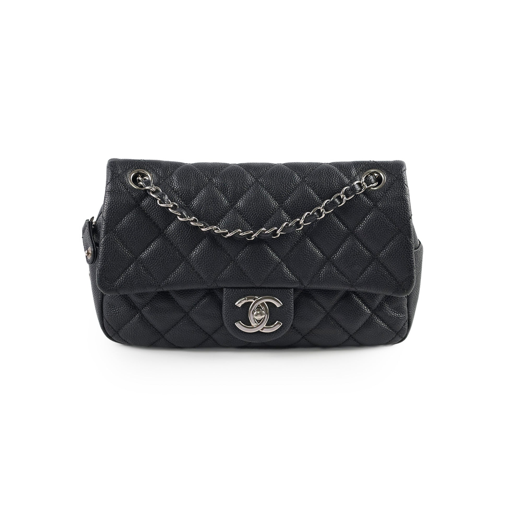 Chanel Classic Flap Bag Black Caviar Leather - Luxury Designer Handbag for Women, Perfect for Parties, Work & Everyday Use
