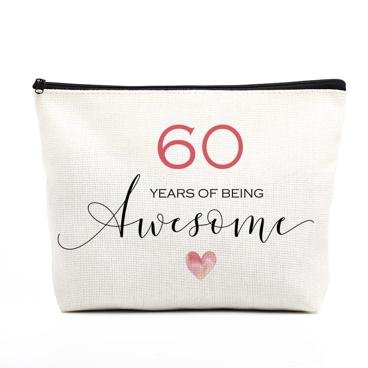 60th Birthday Gifts for Women - Elegant Makeup Bag with Inspirational Quotes, Perfect Birthday Present for Grandma, Mom, Aunt & Friends | Great for Travel, Daily Use & Special Occasions