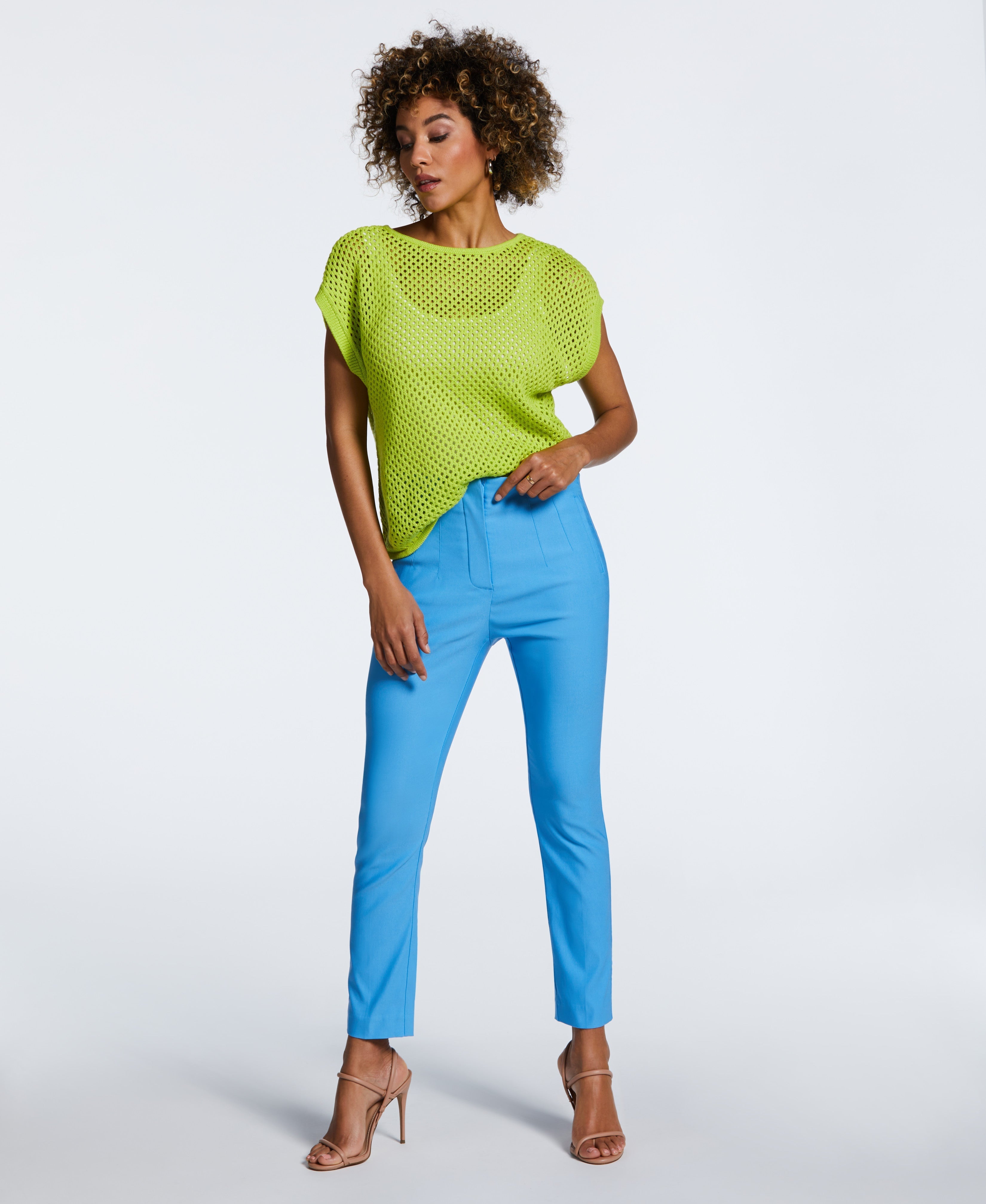 Straight Leg Pants for Women - High Waisted Office Trousers, Comfortable Stretch Work Pants for Business Casual & Professional Wear