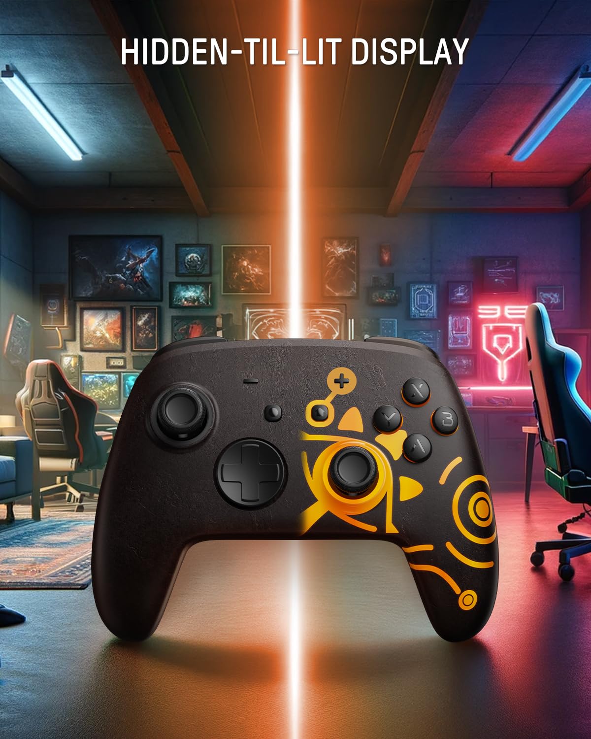 FUNLAB Wireless Switch Pro Controller for Nintendo Switch/OLED/Lite - Bluetooth Gamepad with 2 Programmable Back Buttons, 7 Color LED Lights, Turbo & Motion Controls | Perfect for Gaming, Streaming & Multiplayer Sessions