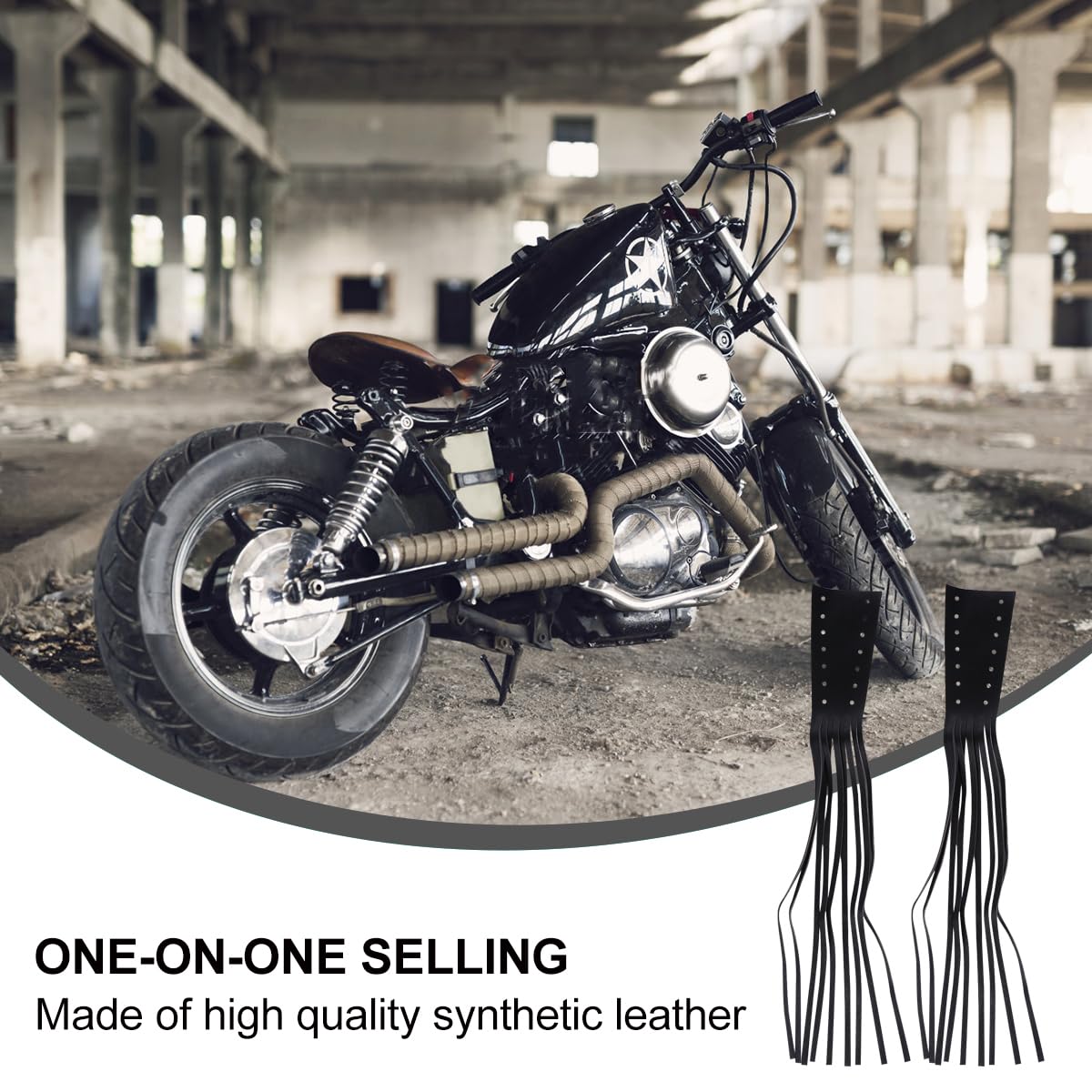 Motorcycle Lever Tassels - Leather Grip Covers for Throttle & Brake - Enhance Ride Comfort