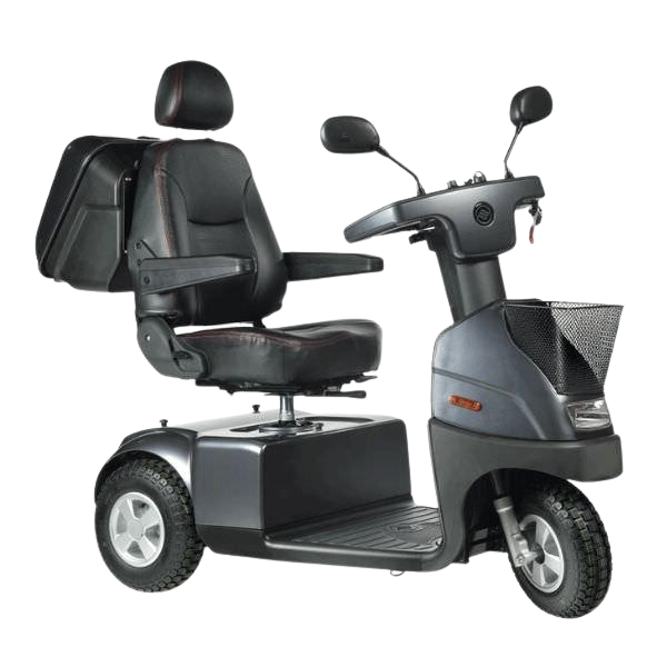 Afikim Afiscooter C3 Standard 3-Wheel Electric Mobility Scooter for Adults - Lightweight & Portable Grey - Perfect for Shopping, Travel & Outdoor Activities