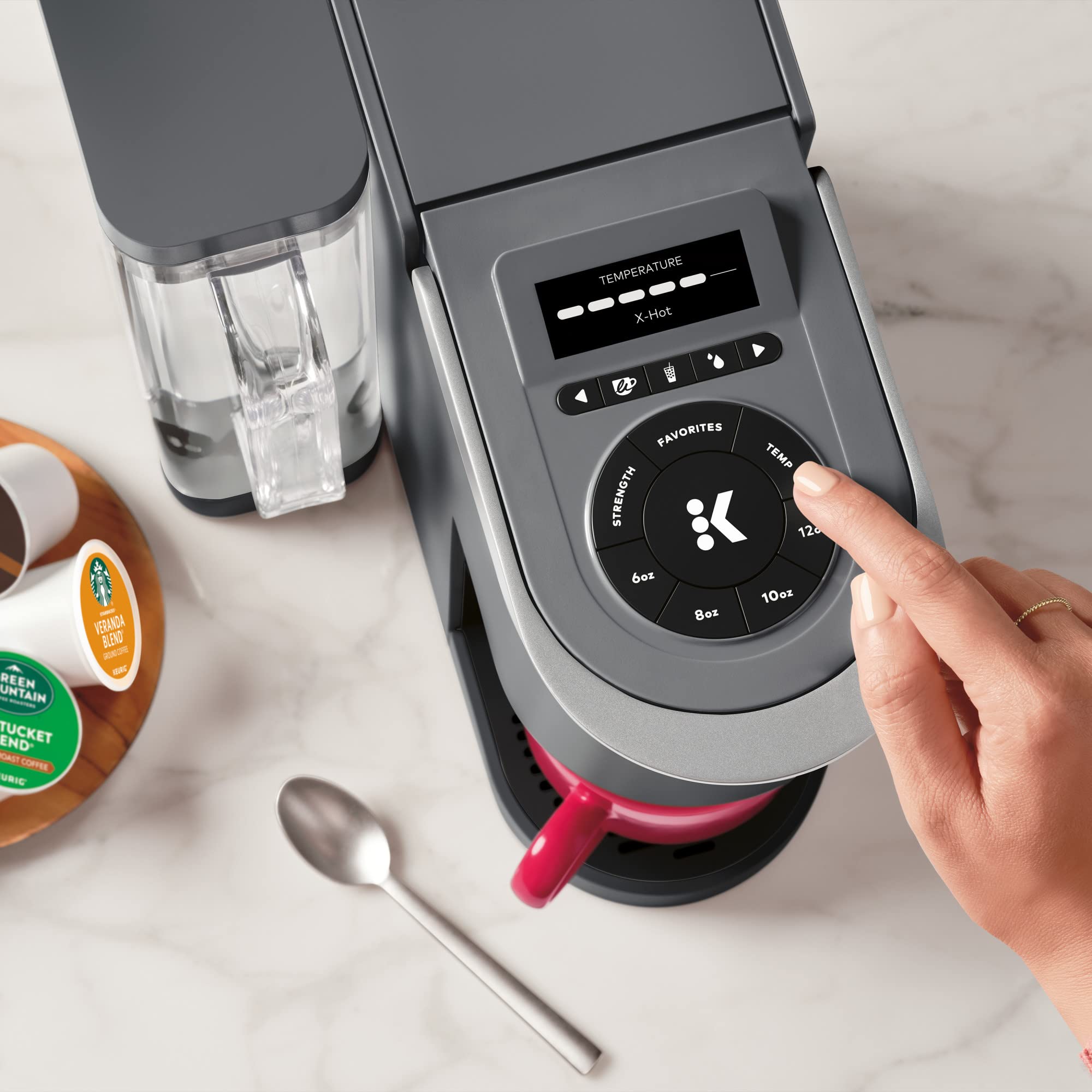 Keurig K-Supreme SMART WiFi Coffee Maker - Single Serve with Alexa Compatibility, 4 Brew Sizes, 66oz Removable Water Reservoir - Perfect for Home, Office & Kitchen Use (Gray)