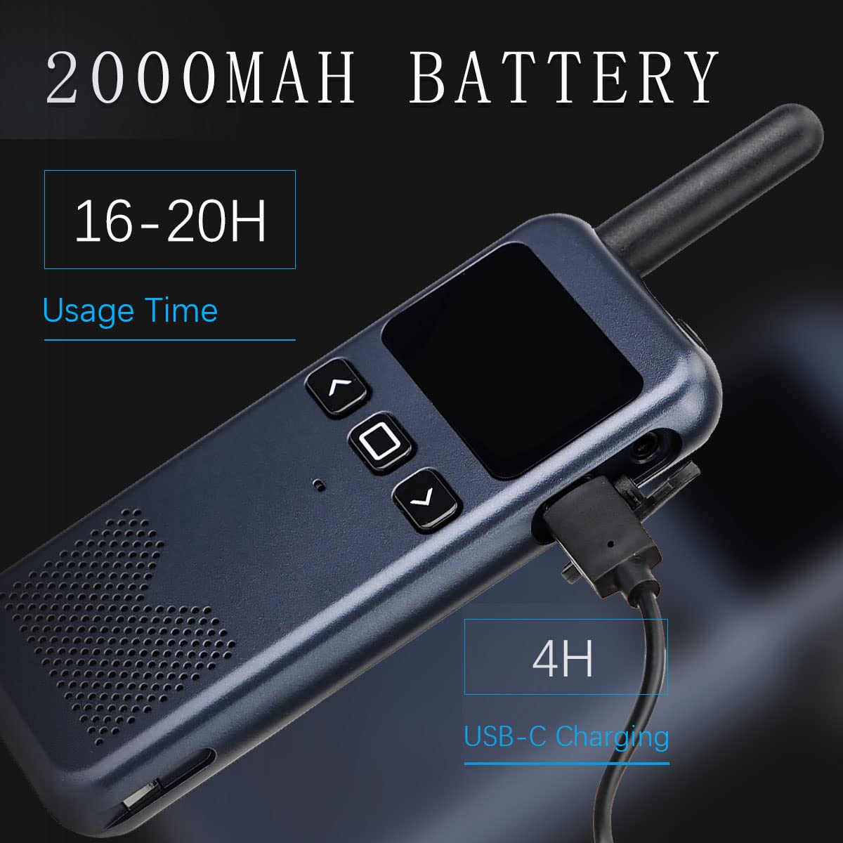 Retevis RB19P 3 Watt High Power GMRS Walkie Talkies - Long Range Two Way Radios with Earpiece & Multi-Unit Charger (6 Pack) - Ideal for Restaurants, Retail Stores, Schools, Construction Sites, and Outdoor Adventures