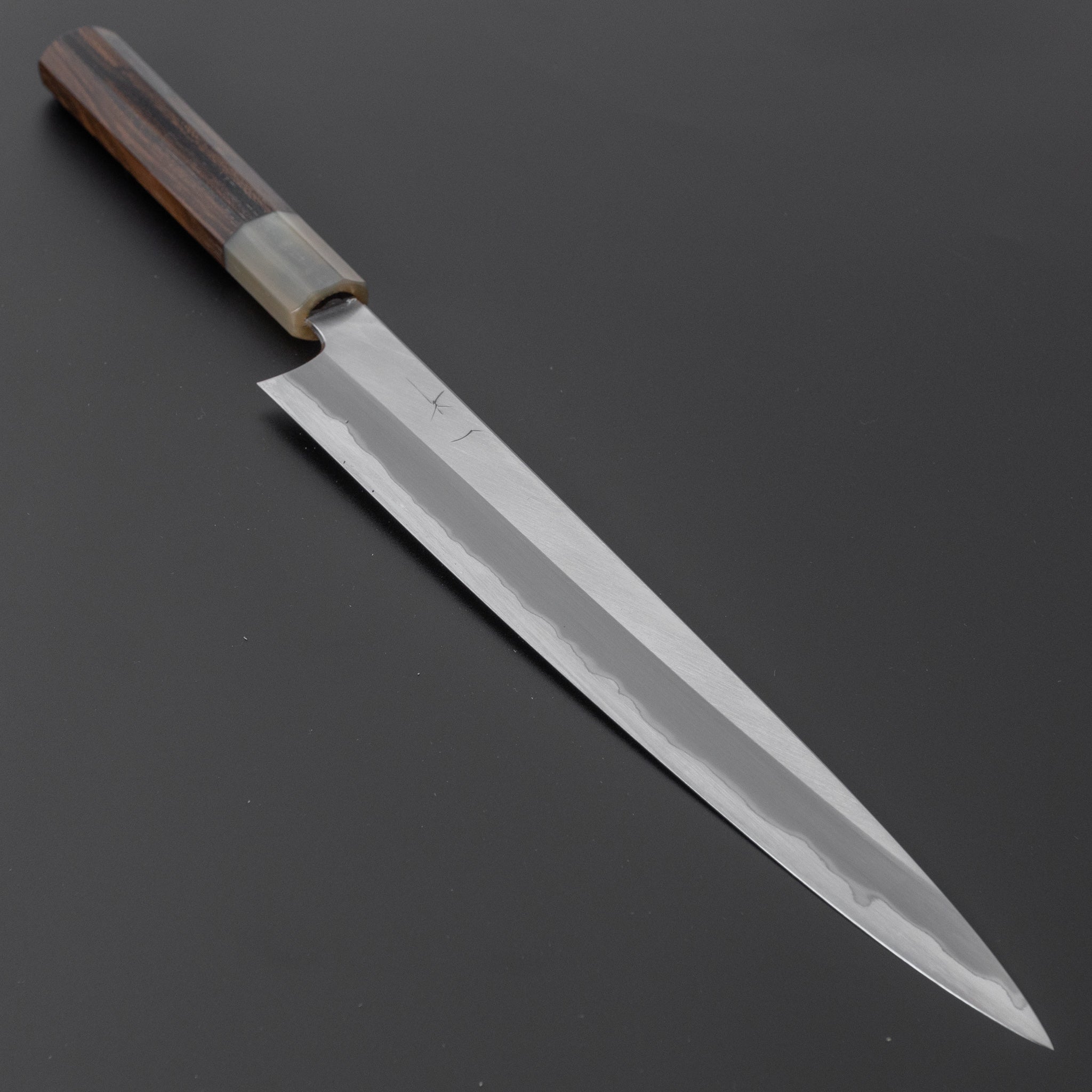 Hitohira Togashi White #1 Stainless Clad Migaki Sujihiki 270mm Ziricote Handle - Premium Japanese Sushi & Sashimi Knife for Professional Chefs & Home Cooking