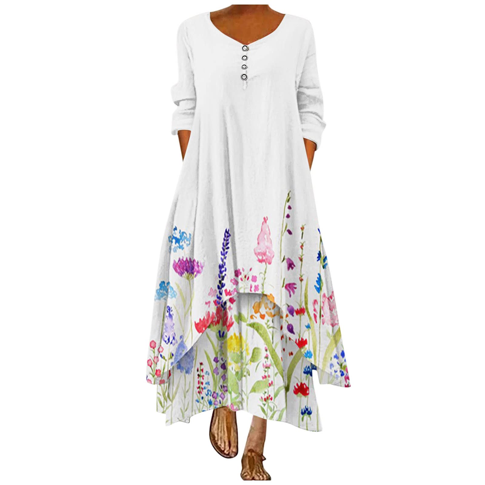 Boho Floral Print Sleeveless Tank Dress for Women - V Neck Loose Fit Beach Dress, Summer Casual Flowy Short Dress | Perfect for Beach Vacations, Pool Parties and Summer Outings